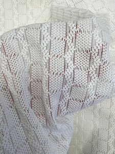 1 5/8 YD Synthetic Knit Lace - Off White