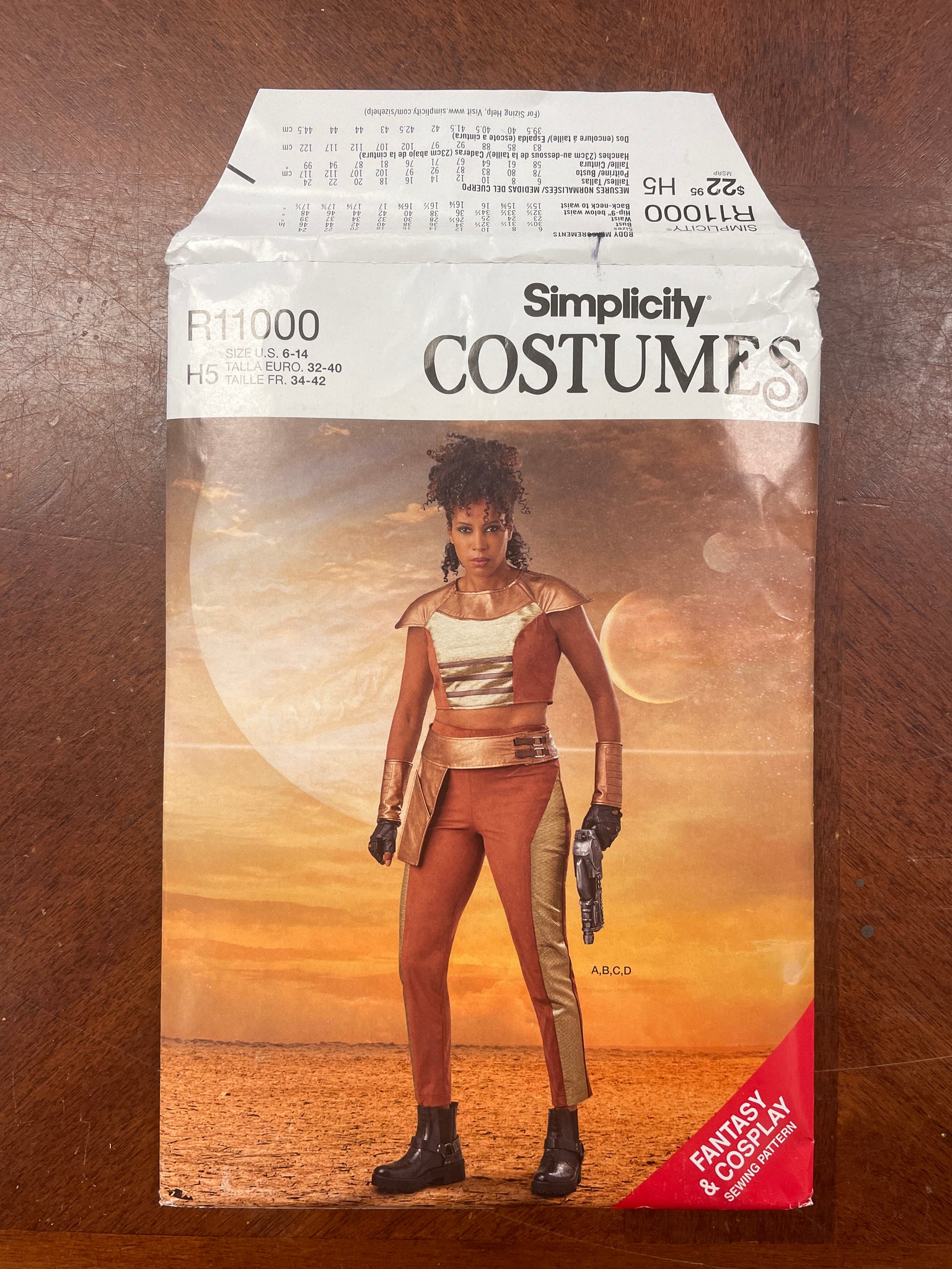 2021 Simplicity 11000 Sewing Pattern - Fantasy Cosplay Desert Soldier FACTORY FOLDED