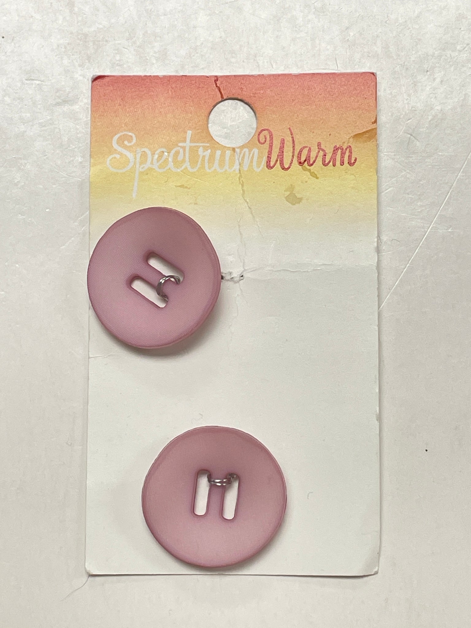 Button Set of 2 Plastic - Pink