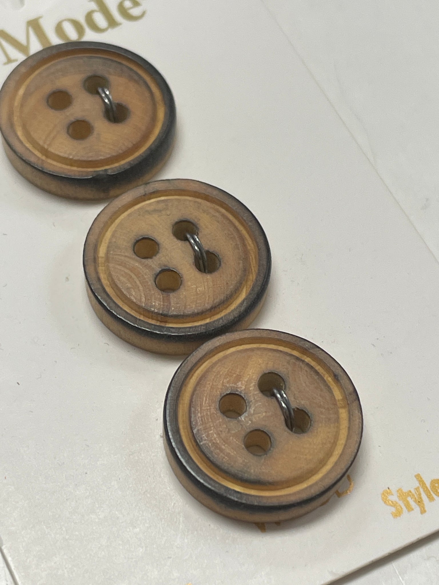 Button Set of 4 - Wood