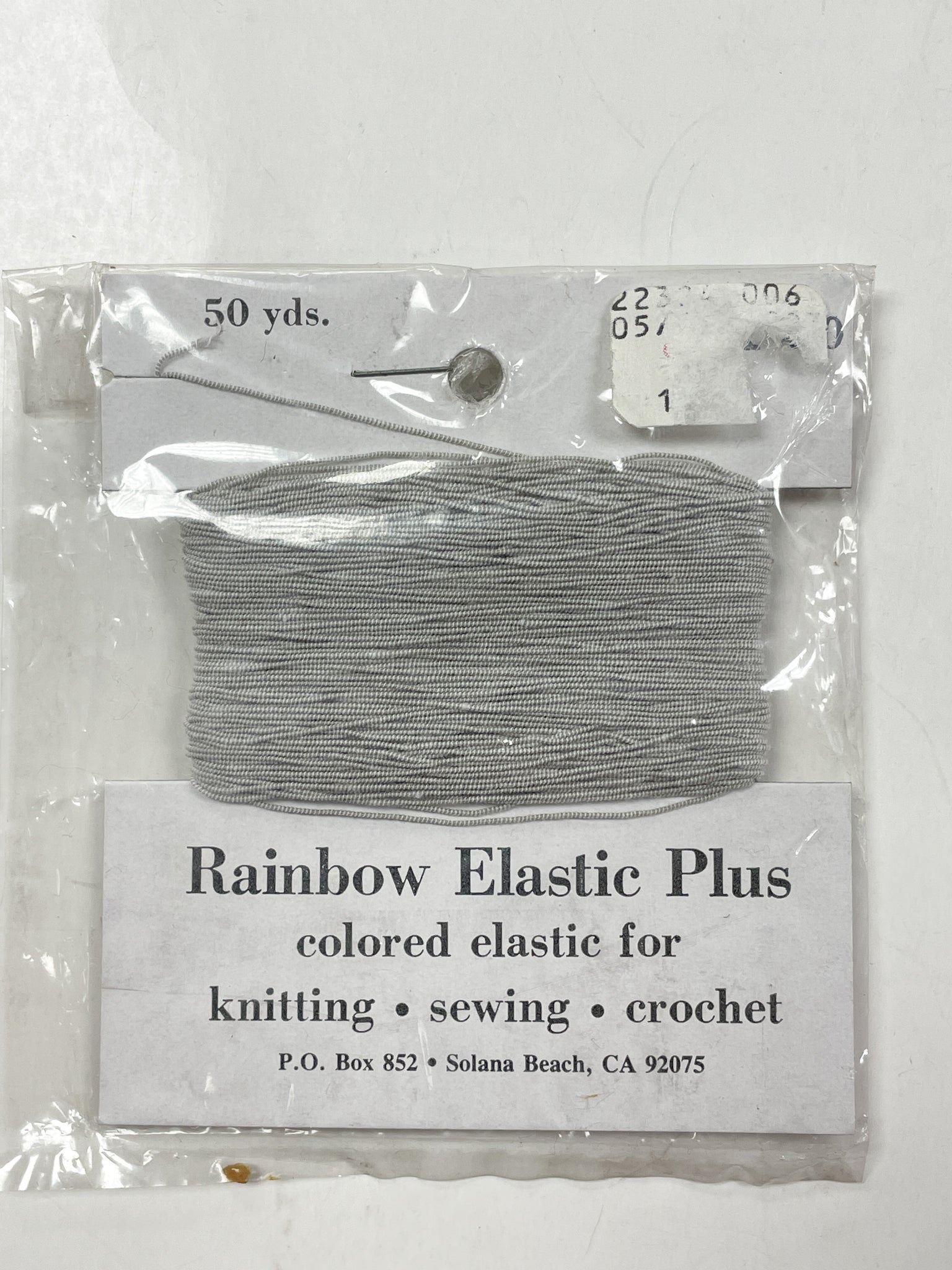 50 YD Colored Elastic for Knitting, Sewing or Crocheting: Gray
