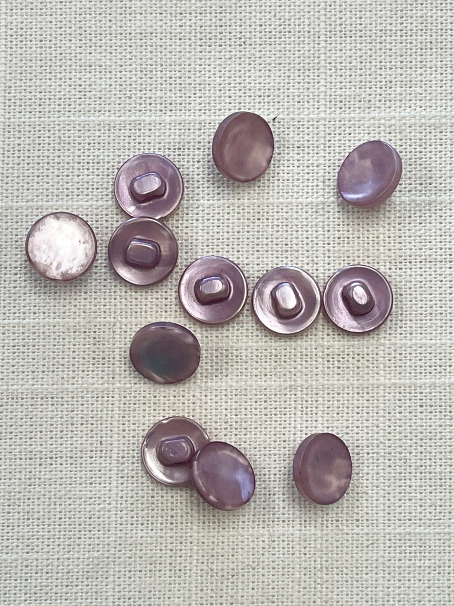 Buttons Set of 12 - Pearlized Purple