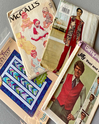 4 different sewing patterns 