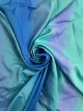 2 1/2+ YD Nylon - Aquas and Purple Watercolor Stripes