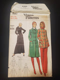1970's Vogue 8384 Sewing Pattern - Adult Coat and Pants FACTORY FOLDED