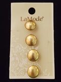 Buttons Metal Set of 4 Vintage - Brushed Brass Tone
