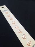 Buttons Plastic Set of 8 Vintage - Clear Pink