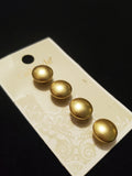 Buttons Metal Set of 4 Vintage - Brushed Brass Tone