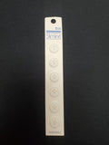 Buttons Plastic Set of 6 Vintage - Matte White