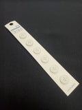 Buttons Plastic Set of 6 Vintage - Matte White