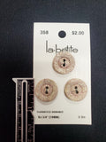Buttons Plastic Set of 3 - Faux Stone