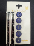 Buttons Plastic Set of 5 - Navy Blue