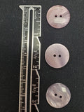Buttons Plastic Set of 3 Vintage - Pearlescent Purple
