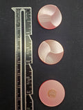 Buttons Plastic Set of 3 Vintage - Pearlescent Pink