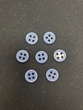 Buttons Plastic Set of 7 Vintage - Blue