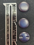 Buttons Plastic Set of 3 Vintage - Marbled Navy Blue