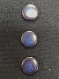 Buttons Plastic Set of 3 Vintage - Marbled Navy Blue