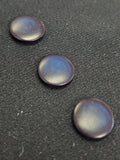 Buttons Plastic Set of 3 Vintage - Marbled Navy Blue