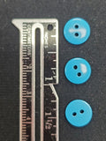 Buttons Plastic Set of 3 or 6 - Shiny Smooth Turquoise in 3 Sizes