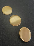 Buttons Metal Set of 3 Vintage - Brushed Brass-Tone