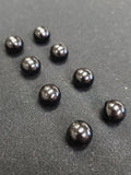 Buttons Plastic Set of 8 Vintage - Black Spheres