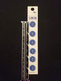Buttons Plastic Set of 6 Vintage - Matte Blue
