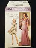 1973 Simplicity 5974 Sewing Pattern - Adult Dresses FACTORY FOLDED
