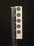 Buttons Plastic Set of 5 Vintage - Matte Navy Blue