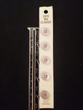 Buttons Plastic Set of 5 Vintage - Pearlescent Light Gray