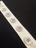 Buttons Plastic Set of 5 Vintage - Pearlescent Light Gray