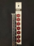 Buttons Plastic Set of 7 Vintage - Pearlescent Red