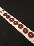 Buttons Plastic Set of 7 Vintage - Pearlescent Red