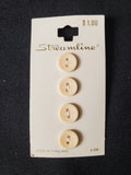 Buttons Matte Plastic Set of 4 Vintage - Various Colors