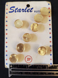 Buttons Plastic Set 7 Vintage - Pearlescent Ecru