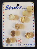 Buttons Plastic Set 7 Vintage - Pearlescent Ecru
