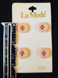 Buttons Plastic Set of 4 Vintage - Marbled Pink
