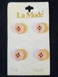 Buttons Plastic Set of 4 Vintage - Marbled Pink