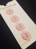 Buttons Plastic Set 4 Vintage - Matte Pink or Black