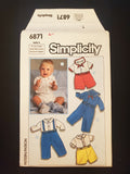1985 Simplicity 6871 Sewing Pattern - Babies' Layette FACTORY FOLDED