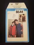 1978 Simplicity 8644 Sewing Pattern - Adult's Vest FACTORY FOLDED