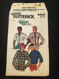 1980's Butterick 6308 Sewing Pattern - Adult's Shirts FACTORY FOLDED
