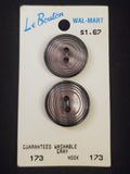 Buttons Plastic Set 2 Vintage - Pearlescent and Iridescent Gray