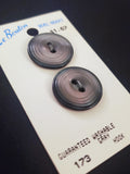 Buttons Plastic Set 2 Vintage - Pearlescent and Iridescent Gray