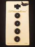 Buttons Plastic Set 4 Vintage - Matte Pink or Black