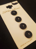 Buttons Plastic Set 4 Vintage - Matte Pink or Black