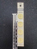 Buttons Plastic Set of 4 Vintage - Opaque Pastel Yellow