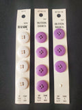 Buttons Plastic Set of 3 or 4 Vintage - Purple or White
