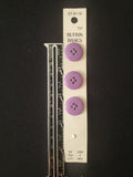 Buttons Plastic Set of 3 or 4 Vintage - Purple or White