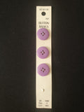 Buttons Plastic Set of 3 or 4 Vintage - Purple or White