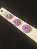Buttons Plastic Set of 3 or 4 Vintage - Purple or White